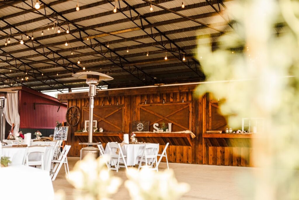 Foxfire Ranch, Waterford, MS — inside the pavilion
