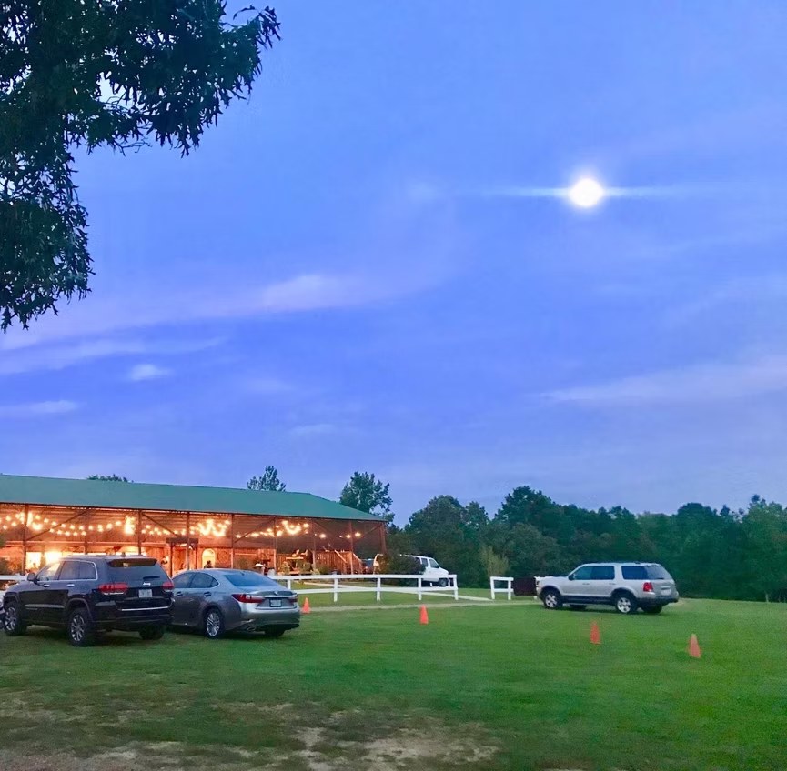 Foxfire Ranch, Waterford, MS — the pavilion at dusk
