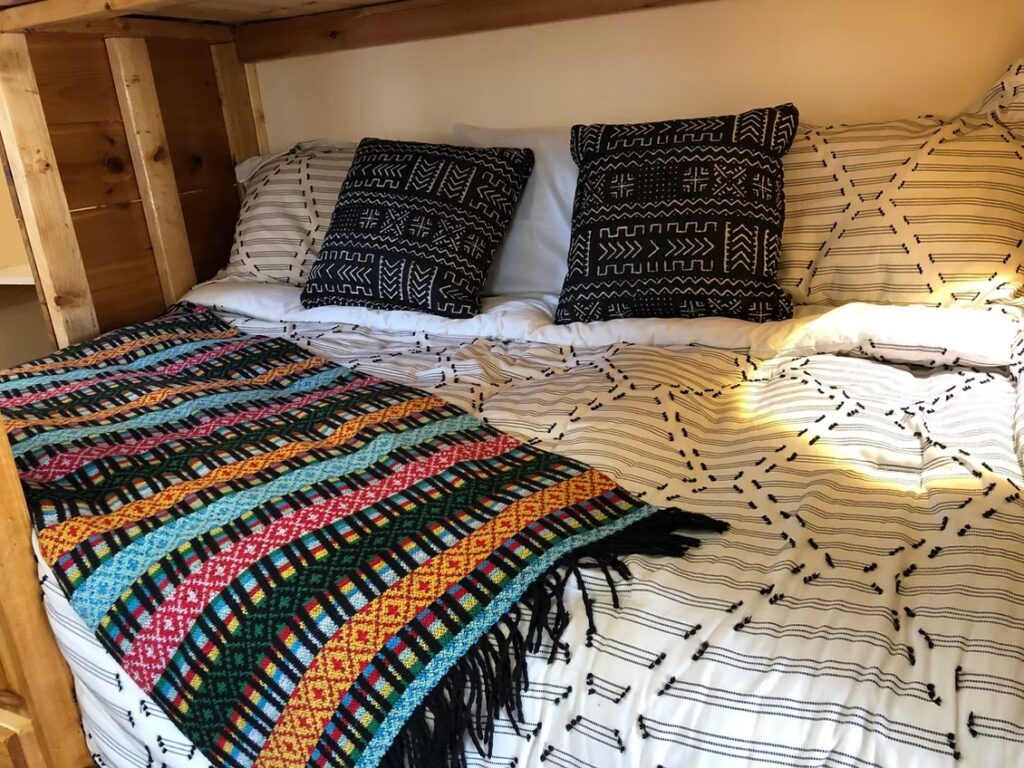 Foxfire Ranch, Waterford, MS — cabin bedroom